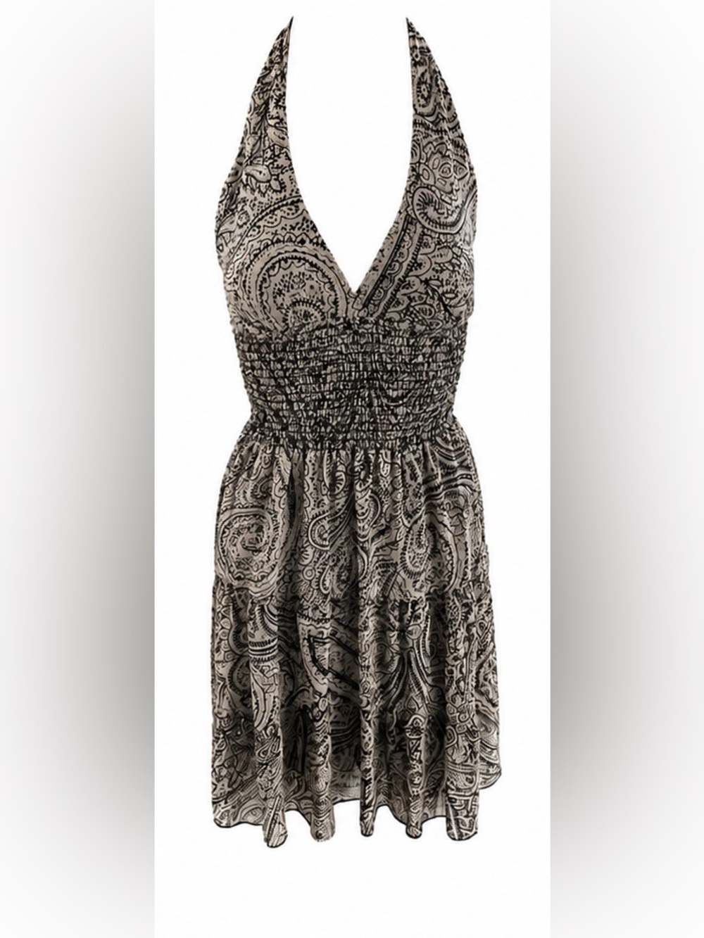 Do & Be Paisley Halter Sundress | SIZE SMALL 🖤🤍🍦